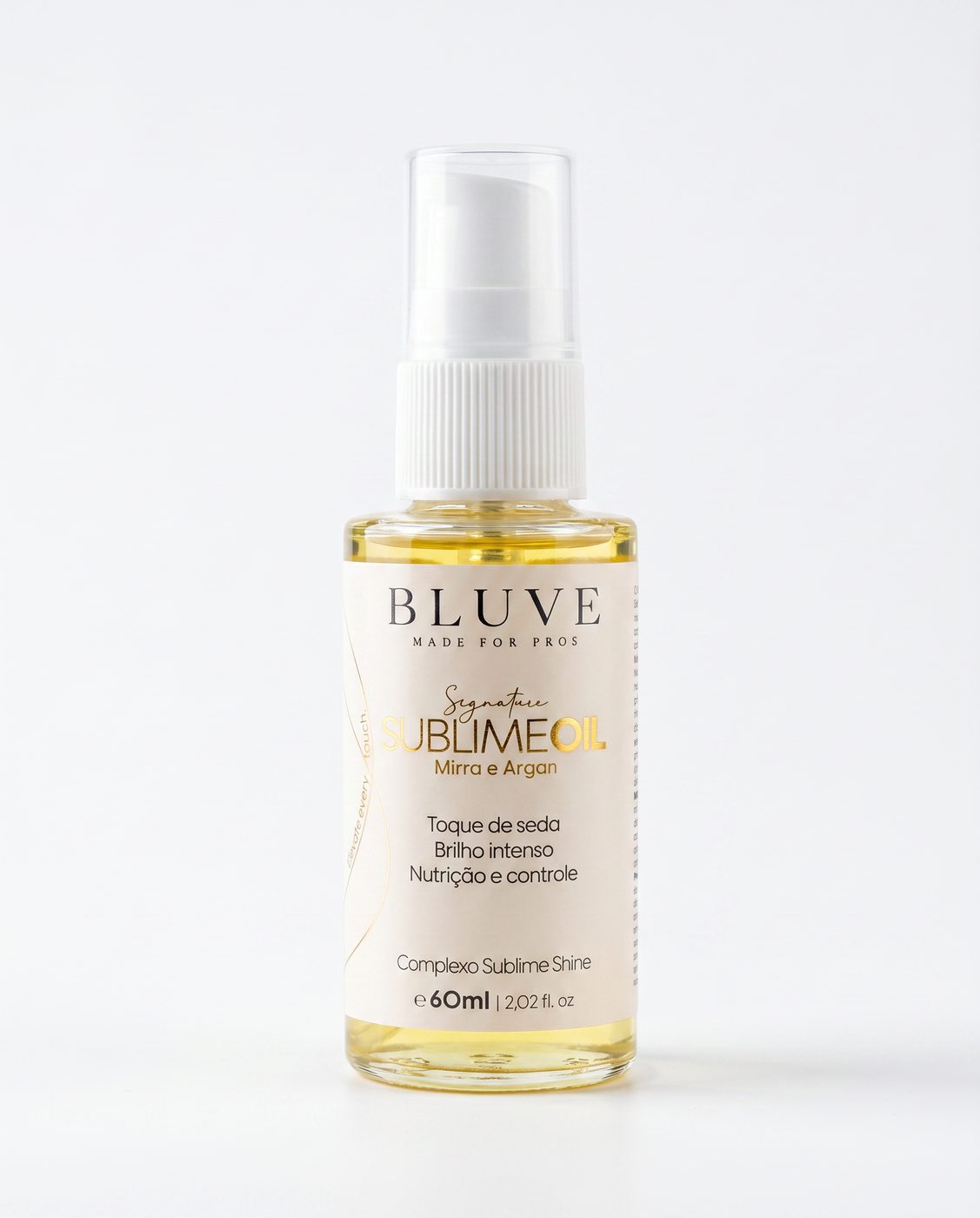 Detalhe de produto BLUVE, símbolo do cuidado técnico da marca